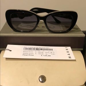 Marni Black Rectangle Sunglasses